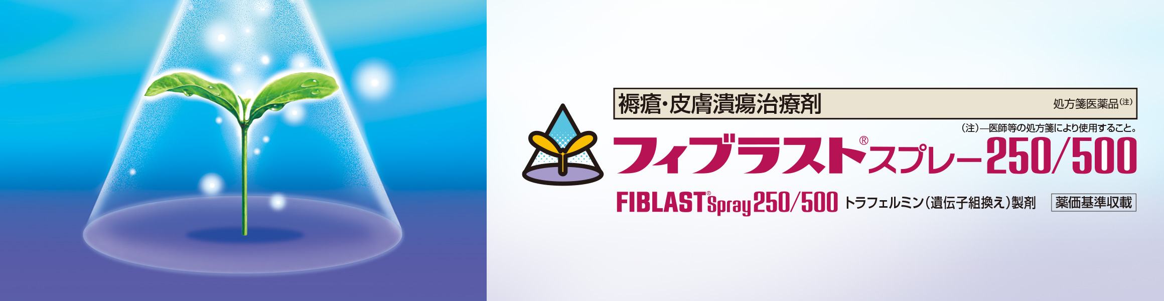 フィブラストスプレー250/500の診療サポート情報 | 科研製薬 医療関係
